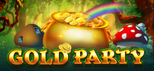 Interface do jogo Gold Party com design atraente e recompensas de ouro. Título: Interface do Gold Party com Recompensas de Ouro.